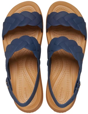 (Women) Crocs Brooklyn Woven Wedge Sandals 'Blue Brown' 209977-410 Shop (Women) Crocs Brooklyn Woven Wedge Sandals 'Blue Brown' 209977-410