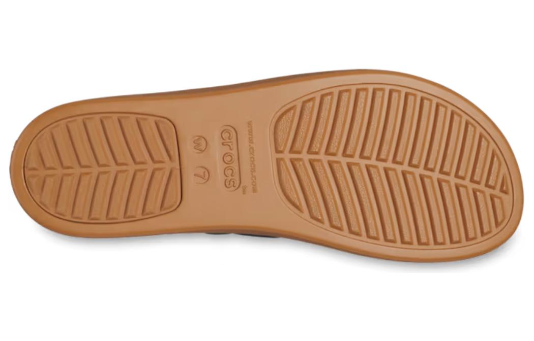 Details for Crocs卡骆驰 圓頭增高坡跟搭扣 一字帶涼鞋 女款 海軍藍