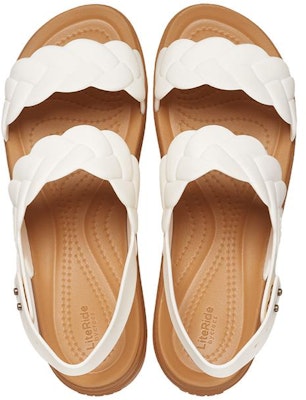 (Women) Crocs Brooklyn Woven Wedge Sandals 'White Brown' 209977-0WV Order (Women) Crocs Brooklyn Woven Wedge Sandals 'White Brown' 209977-0WV