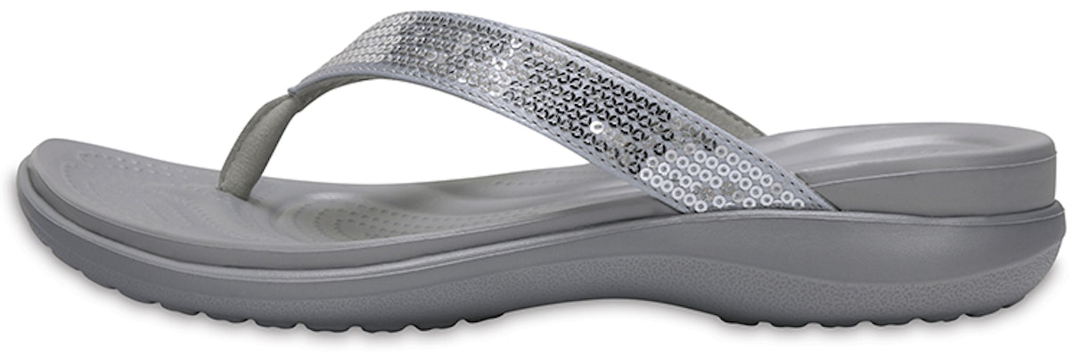 (Women) Crocs Capri 'Grey Sequins' 204311-040 Buy (Women) Crocs Capri 'Grey Sequins' 204311-040