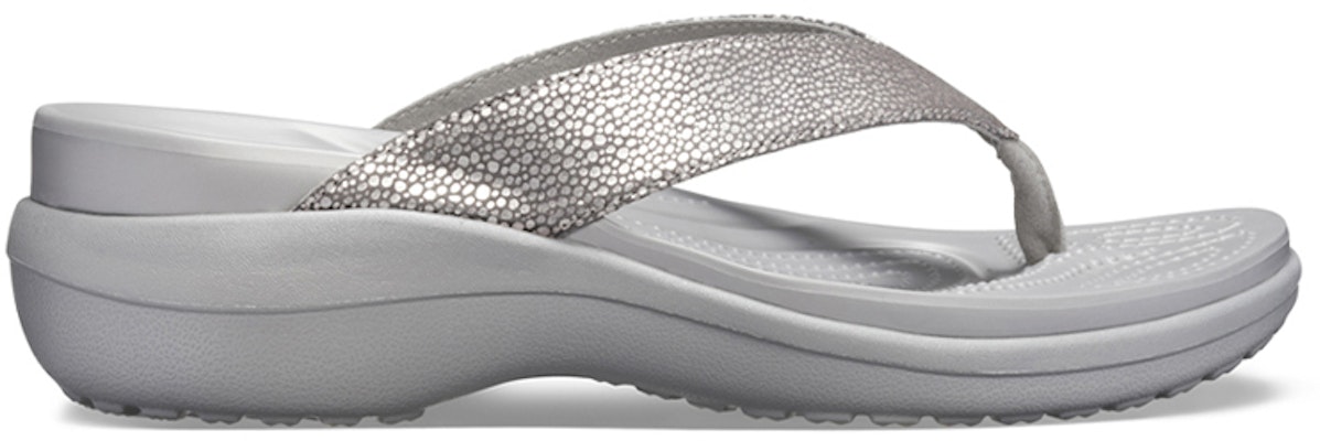 (Women) Crocs Capri 'Metallic Silver' 205782-00N Order (Women) Crocs Capri 'Metallic Silver' 205782-00N