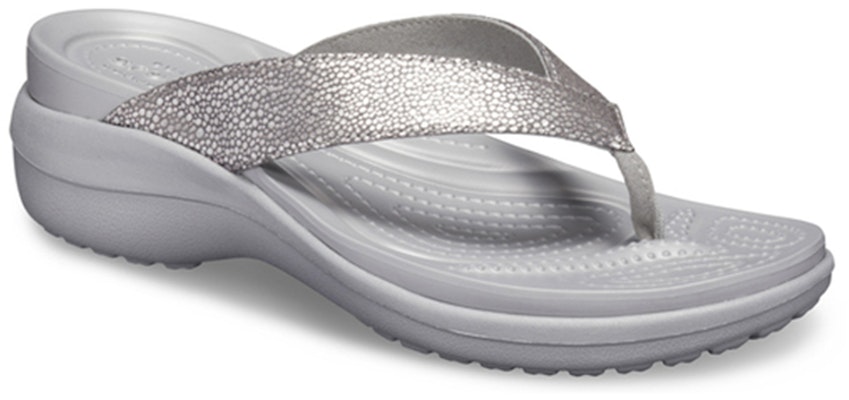 (Women) Crocs Capri 'Metallic Silver' 205782-00N Lookbook (Women) Crocs Capri 'Metallic Silver' 205782-00N