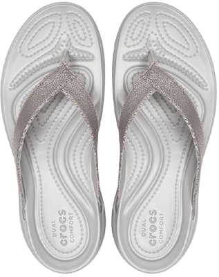 (Women) Crocs Capri 'Metallic Silver' 205782-00N Purchase (Women) Crocs Capri 'Metallic Silver' 205782-00N
