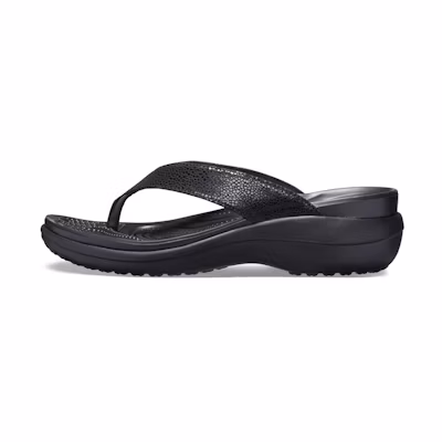 (W) Crocs Capri Flip-Flop 'Pure Black'