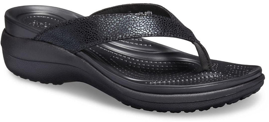 (Women) Crocs Capri Flip-Flop 'Pure Black' 205782-060 Order (Women) Crocs Capri Flip-Flop 'Pure Black' 205782-060