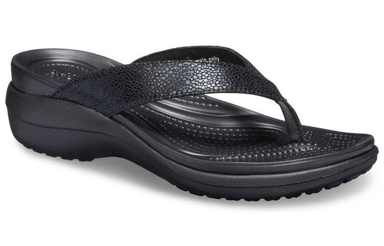 Order (W) Crocs Capri Flip-Flop 'Hitam Tulen' 205782-060