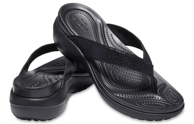 Lookbook (W) Crocs Capri Flip-Flop 'Hitam Tulen' 205782-060