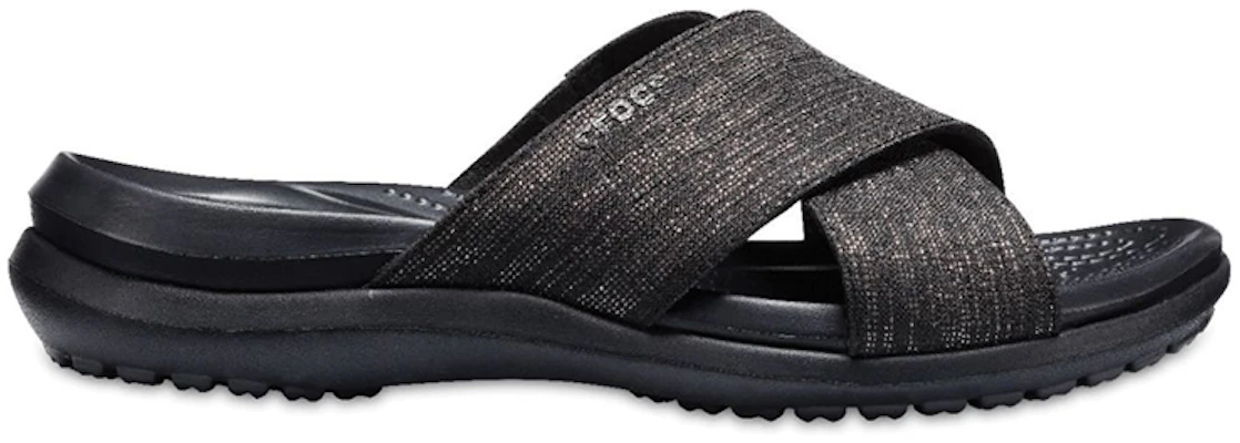 (W) クロックス Capri シャイン スポーツ サンダル (黒) 204908-060 Order (W) クロックス Capri シャイン スポーツ サンダル (黒) 204908-060