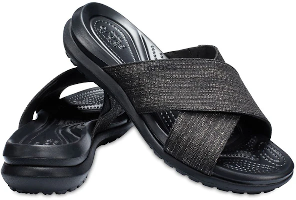 (W) クロックス Capri シャイン スポーツ サンダル (黒) 204908-060 Shop (W) クロックス Capri シャイン スポーツ サンダル (黒) 204908-060