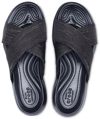 (W) クロックス Capri シャイン スポーツ サンダル (黒) 204908-060 Purchase (W) クロックス Capri シャイン スポーツ サンダル (黒) 204908-060
