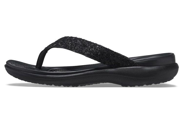 (Women) Crocs Capri V Glitter 'Comfortable Bronze Black' 206781-001