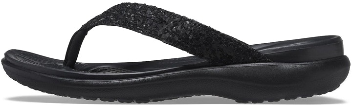 women-crocs-capri-v-glitter-comfortable-bronze-black-206781-001