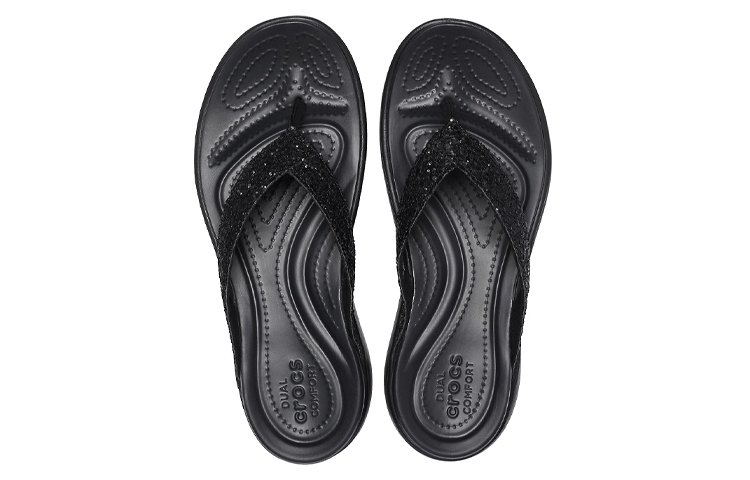 Purchase (W) Crocs Capri V Glitter 'Bronze Hitam Nyaman' 206781-001