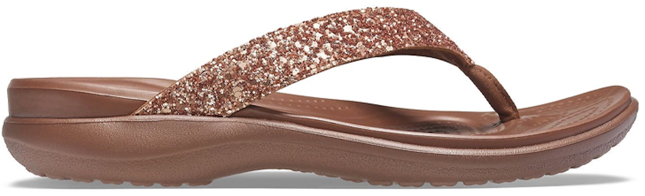 (Women) Crocs Capri V Glitter 'Outdoor Bronze' 206781-854 Order (Women) Crocs Capri V Glitter 'Outdoor Bronze' 206781-854