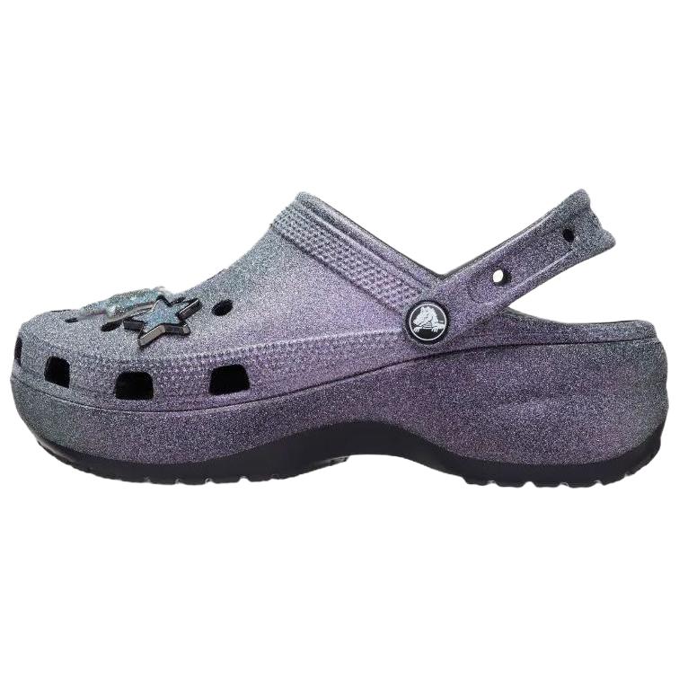 (Women) Crocs Casual Comfortable Clog Shoes Purple Black. 211734-001