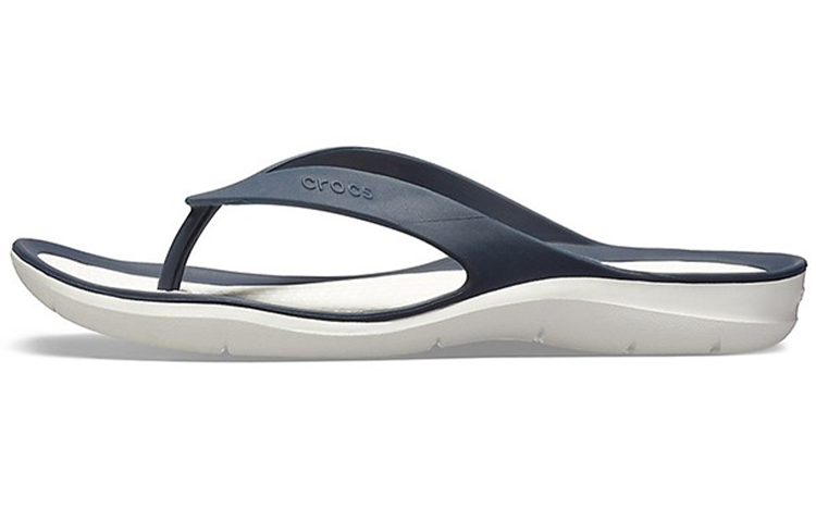 (Women) Crocs Casual Cozy Flip-Flops Deep Blue 204974-462