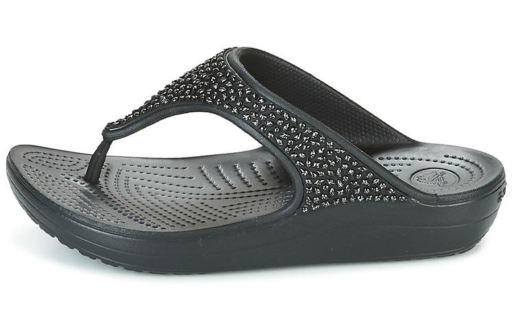(Women) Crocs Casual Elevated Slide 'Black' 204181-060