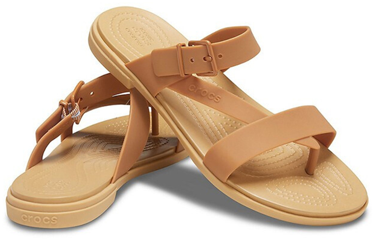Shop (W) Crocs Casual Goldfarbene Hausschuhe 206108-277