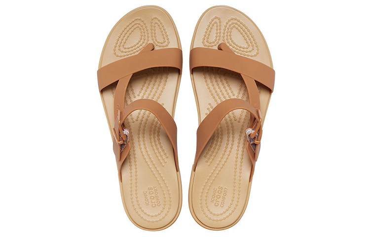 Purchase (W) Crocs Casual Goldfarbene Hausschuhe 206108-277
