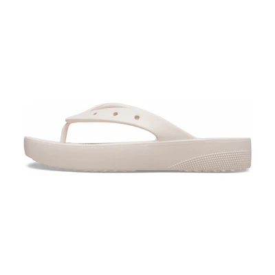 (W) Crocs Classic Platform Flip 'White'