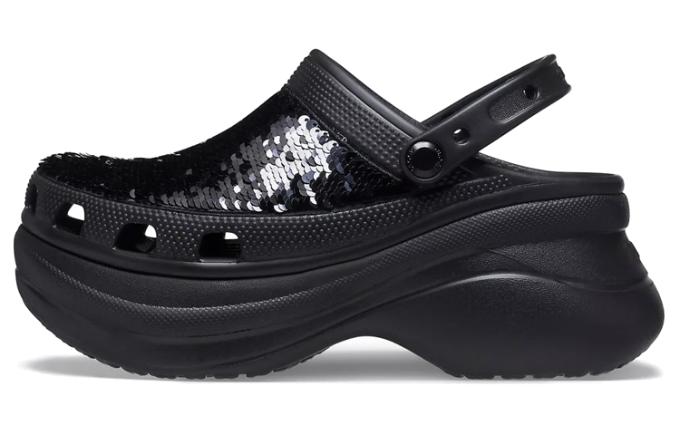 (Women) Crocs Classic Bae 'Black Sequin' 207317-0C4