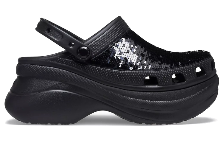 Order (W) Crocs经典Bae'黑色亮片' 207317-0C4