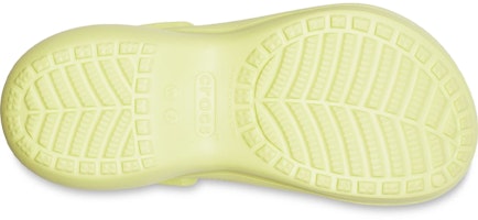 Crocs 復古克洛格 簡約休閒厚底洞洞涼鞋 女款 黃 Sizing Crocs 復古克洛格 簡約休閒厚底洞洞涼鞋 女款 黃
