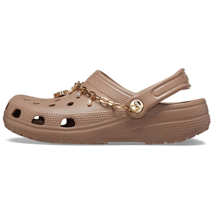 (Women) Crocs Classic Chain Embellished Clog Latte 209914-2Q9