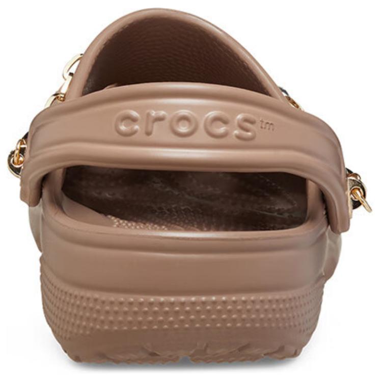 Shop (W) Crocs Classic Zueco con Cadena Embellecida Latte 209914-2Q9