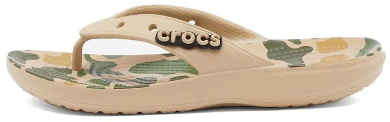 Crocs卡骆驰 透氣 低跟 人字拖 女款 米棕 Buy Crocs卡骆驰 透氣 低跟 人字拖 女款 米棕