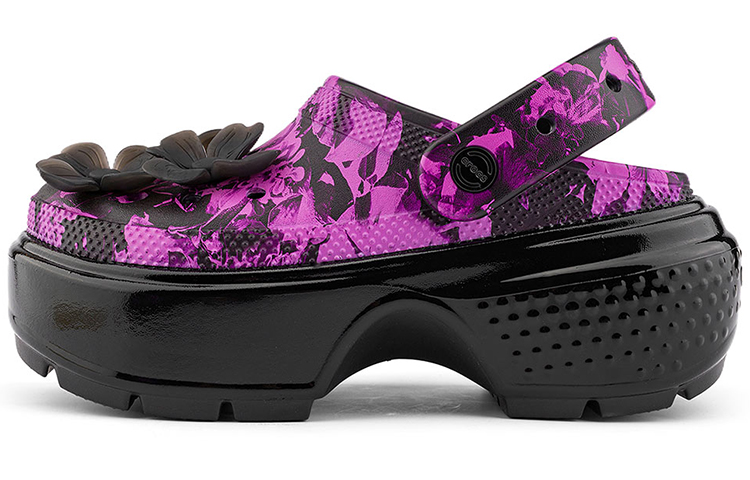 (Women) Crocs Classic Clog 'Black Glitter Print' 209687-0C4