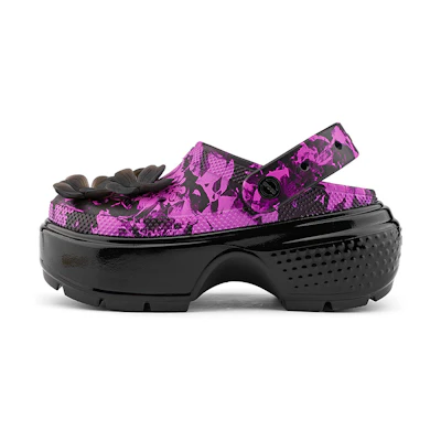 (W) Crocs Classic Clog 'Black Glitter Print'