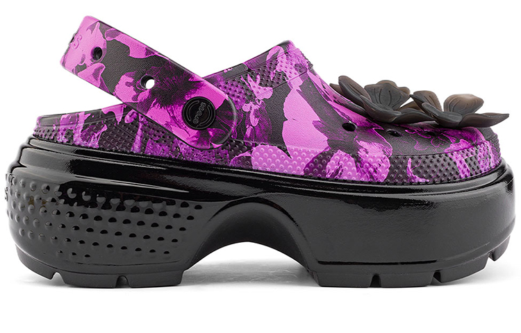 Order Crocs卡骆驰 雪屋版印花亮演洞洞涼鞋女款 黑