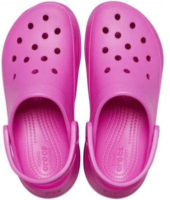 Crocs卡駱馳 Classic clog 厚底舒適防滑 洞洞鞋 女款 玫紅色 Lookbook Crocs卡駱馳 Classic clog 厚底舒適防滑 洞洞鞋 女款 玫紅色