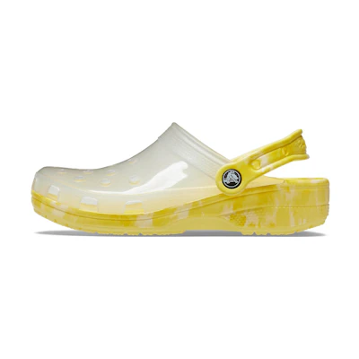 (W) Crocs Classic Clog 'Translucent Bleach Dye Yellow'