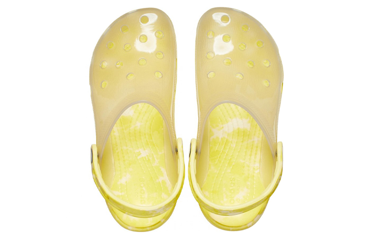 (W) Crocs Classic Clog 'Translucent Bleach Dye Yellow' 圖 5