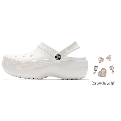 (Women) Crocs Classic Clog clouds Retro Beach Shoe White