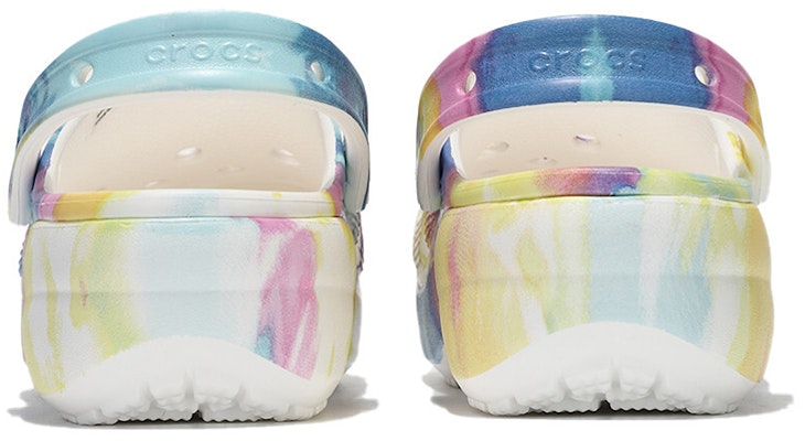 (Women) Crocs Classic clog clouds Tie Dye Printing Lightweight Cozy Sports Sandals Pink Blue 207151-94S Purchase (Women) Crocs Classic clog clouds Tie Dye Printing Lightweight Cozy Sports Sandals Pink Blue 207151-94S