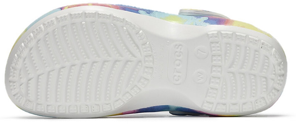 (Women) Crocs Classic clog clouds Tie Dye Printing Lightweight Cozy Sports Sandals Pink Blue 207151-94S Details for (Women) Crocs Classic clog clouds Tie Dye Printing Lightweight Cozy Sports Sandals Pink Blue 207151-94S