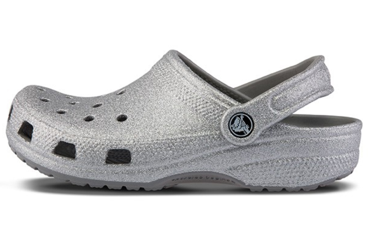 (Women) Crocs Classic Clog Crocs Silver Sandals 205942-040