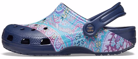 (Women) Crocs Classic Clog Liberty London Beach Deep Blue Sandals 206447-410 (Women) Crocs Classic Clog Liberty London Beach Deep Blue Sandals 206447-410