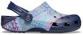 (W) Sandal Crocs Classic Clog Liberty London Pantai Biru Laut 206447-410