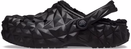 (Women) Crocs Classic Clog Lined Geometric Shoes 'Black' 210069-001 (Women) Crocs Classic Clog Lined Geometric Shoes 'Black' 210069-001