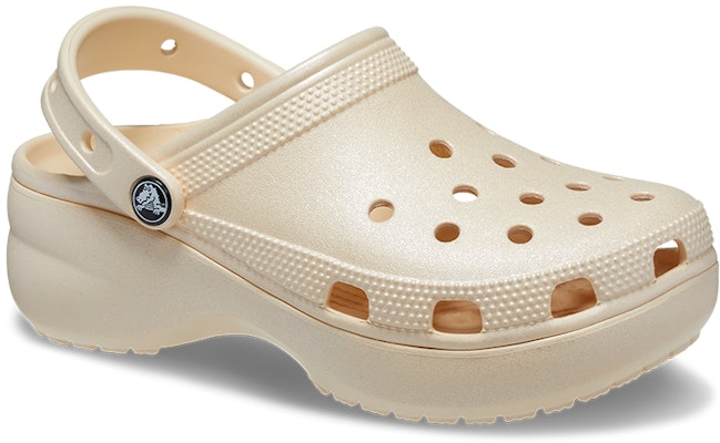 (Women) Crocs Classic Clog Platform Shimmer 'Vanilla' 208590-108 Lookbook (Women) Crocs Classic Clog Platform Shimmer 'Vanilla' 208590-108