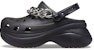 (W) Crocs Classic Clog Retro Sandal Hitam Perak 206662-067