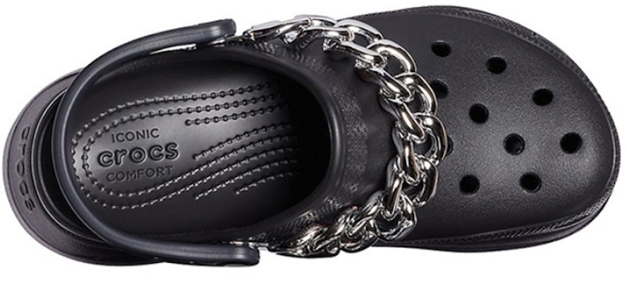 (W) Crocs Classic Clog Retro Sandal Hitam Perak 206662-067 Lookbook (W) Crocs Classic Clog Retro Sandal Hitam Perak 206662-067