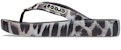 (W) Crocs Classic Cloud Flip-Flops 'Cetakan Harimau Bintang Hitam' 207845-0CU