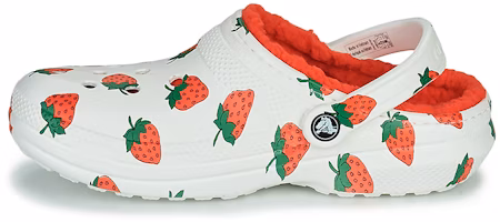 (Women) Crocs Classic Cotton Sandal 'White Red' 207301-1F5 (Women) Crocs Classic Cotton Sandal 'White Red' 207301-1F5