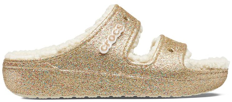 (Women) Crocs Classic Cozzzy Glitter Sandals 'Multi Gold' 208124-93S Order (Women) Crocs Classic Cozzzy Glitter Sandals 'Multi Gold' 208124-93S