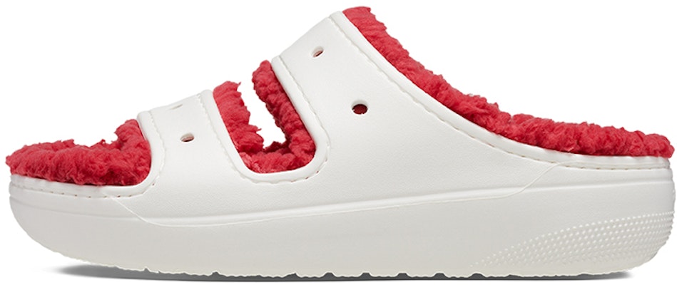 (Women) Crocs Classic Cozzzy Holiday Sweater Sandal 'White Red' 209227-90H Buy (Women) Crocs Classic Cozzzy Holiday Sweater Sandal 'White Red' 209227-90H